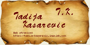 Tadija Kašarević vizit kartica